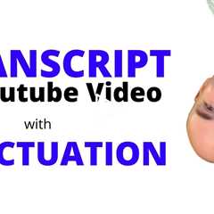 How to get the Transcript of Youtube Video with Punctuation - youtube video transcription software