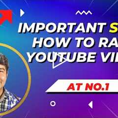 YouTube SEO: How To Rank Your YouTube Video at No 1 | Important Steps