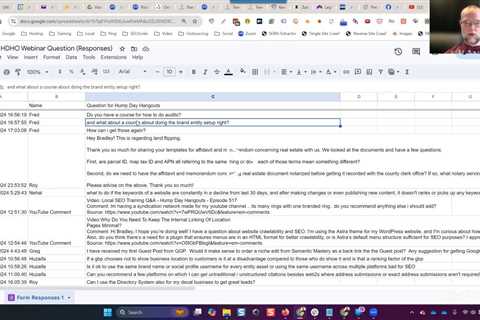 Local SEO Training Q&A - Hump Day Hangouts - Episode 518