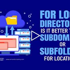 For Local Directories, Is It Better to Use Subdomains or Subfolders for Locations?