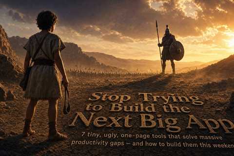 Stop Trying to Build the Next Big App